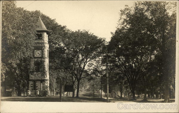 Clock Tower in Park Landscapes