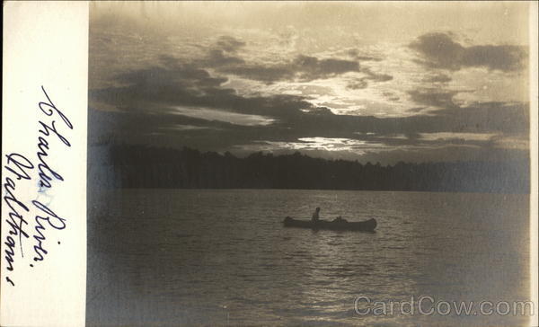 Beautiful sunset on Charles River Boston Massachusetts
