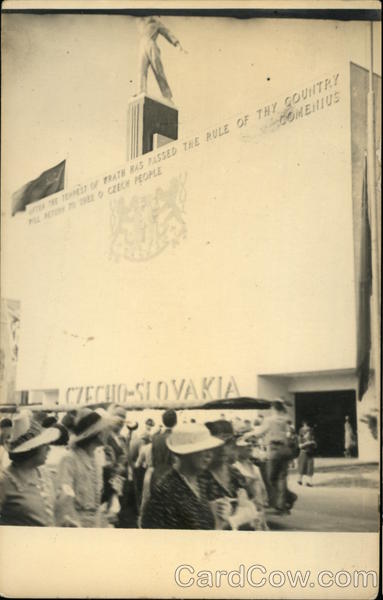 Czech Memorial Building and Statue Czechoslovakia Eastern Europe