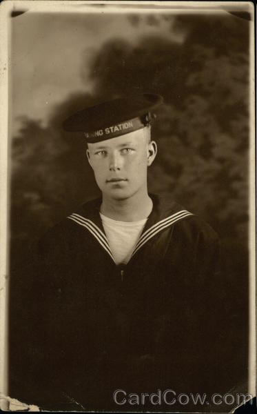 Portrait of Sailor in Uniform Navy