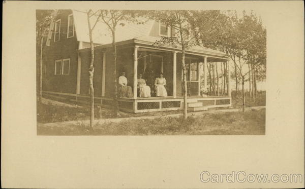 Three women sitting on porch Harwich Port Massachusetts