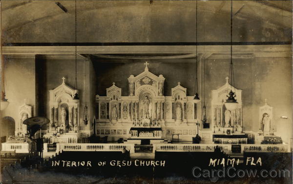 Interior of Gesu Church Miami Florida