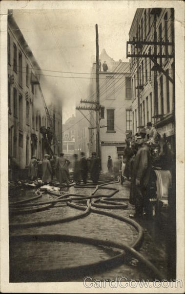 Putting out a fire Firemen