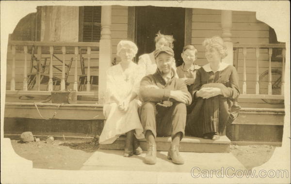 Family Portrait on Porch Riverside New York