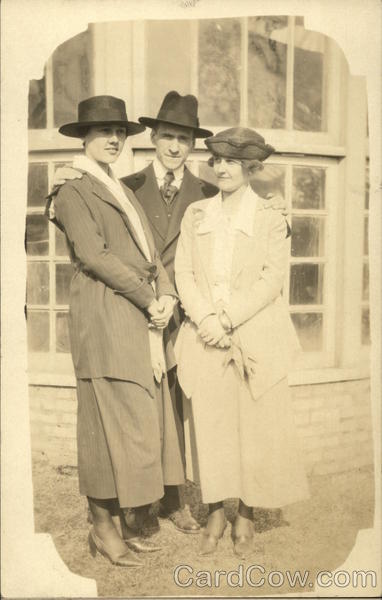 Portrait of Man and Two Women Family Portaits
