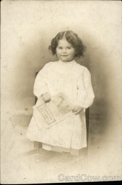 Portrait of Little Girl Holding Book Girls