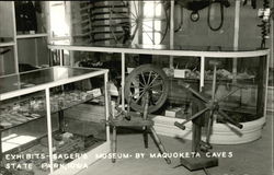 Exibits, Sager's Museum, Maquoketa Caves State Park Postcard