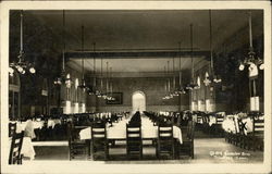 Interior of Dining Room Massachusetts Postcard Postcard