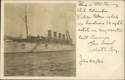 Training Ship Columbia Postcard