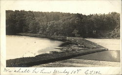 Fisherman on the Dam or Bog Postcard