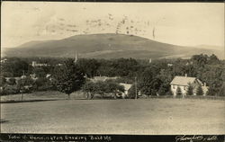 View of Town and Bald Mountain Bennington, VT Postcard Postcard