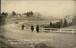 Nebraska Highway Over State Hill Scottsbluff, NE Postcard Postcard