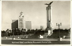 National Hotel and Maine Monument Postcard