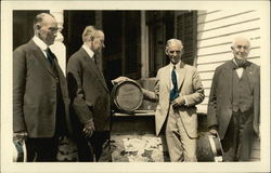 John Calvin Coolidge, Sr., President Calvin Coolidge, Henry Ford, and Thomas Edison Plymouth, VT Presidents Postcard Postcard