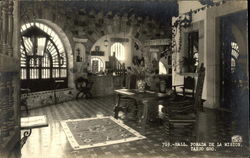 Hall, Posada de la Mision Postcard
