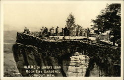 W.A.A.C. on Lovers Leap, Rock City Gardens, Lookout Mtn Postcard