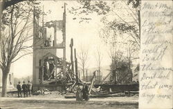 Church Fire Endicott, NY Postcard Postcard
