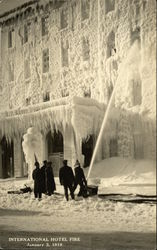 International Hotel Fire, January 3, 1918 Postcard