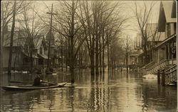 Flood, March 26, 1914 Binghamton, NY Postcard 