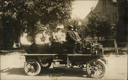 Families in Touring Car Cars Postcard Postcard