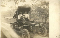 Lee Mersereau in Automobile Postcard