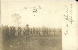Soldiers at Camp Clinton Postcard