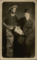 Portrait of Cowboy and Man Postcard