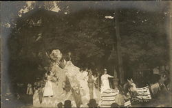 Horsedrawn Parade Float Postcard