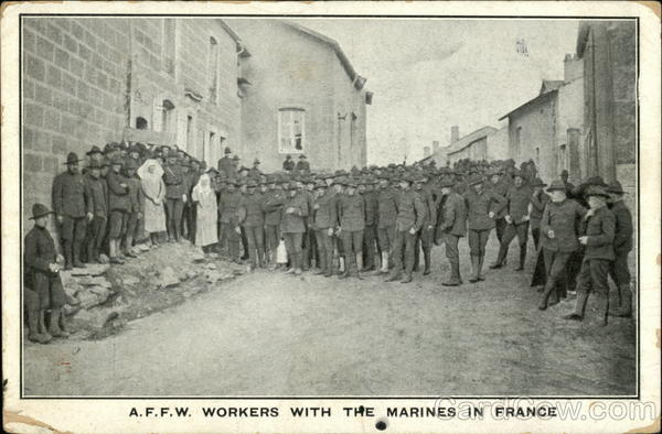 A.F.F.W. workers with the Marines in France