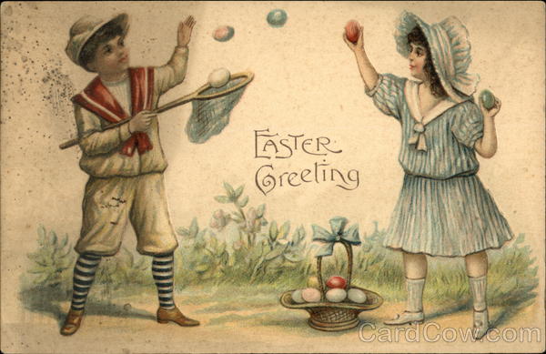 Easter Greeting With Children