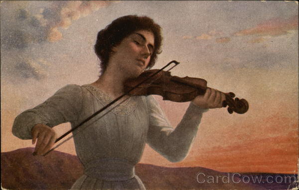 Violinist in Beautiful Setting Women
