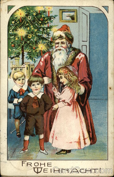 Santa with Three Children