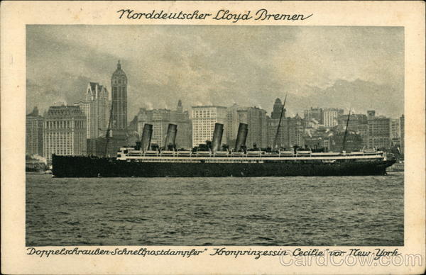Norddeutscher Lloyd Bremen Kronprinzessin Cecilie