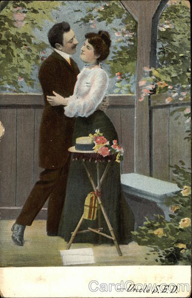 Couple At Garden Table Couples