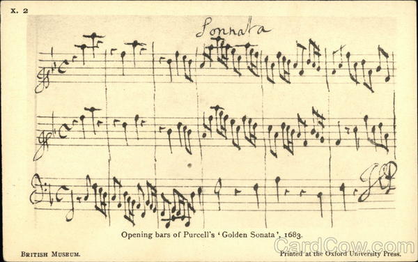 Opening Bars of Purcell's Golden Sonata, 1683 Music