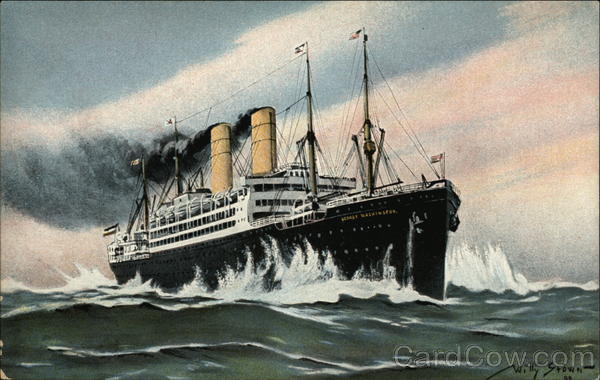 Ocean Liner Moving Across the Sea Cruise Ships