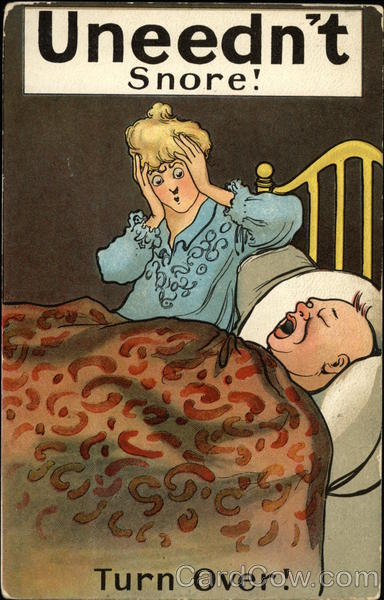 Uneedn't Snore! Turn Over! Comic, Funny