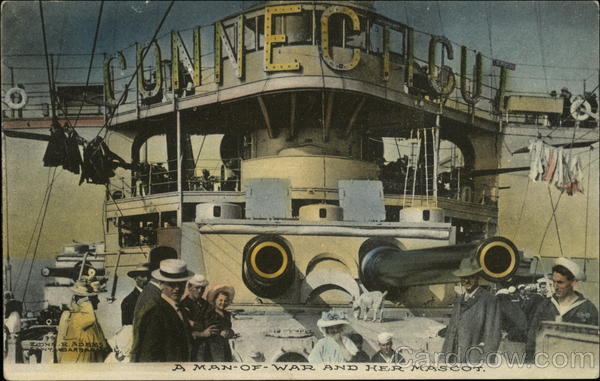 A Man of War and Her Mascot Navy