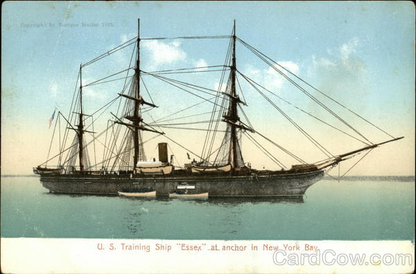 U.S. Training Ship Essex at Anchor in New York Bay