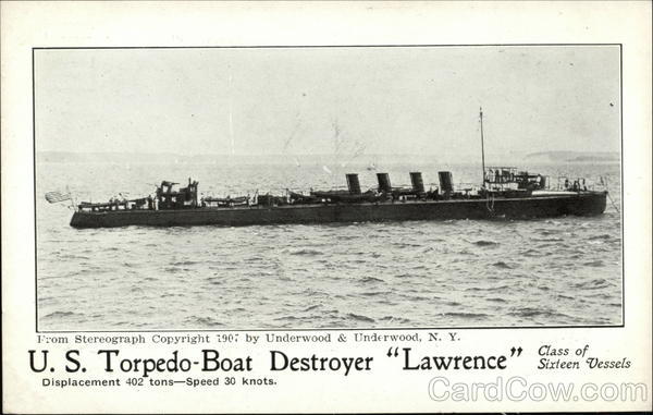 U.S. Torpedo-Boat Destroyer Lawrence Class of Sixteen Vessels