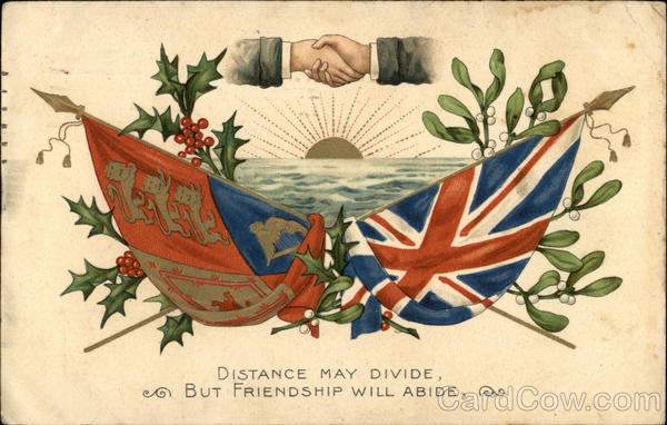 Distance May Divide, But Friendship Will Abide Patriotic