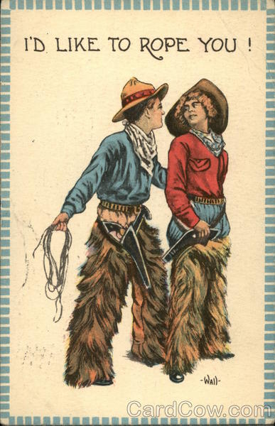I'd Like to Rope You! Bernhardt Wall Cowboy Western