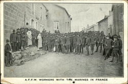 A.F.F.W. workers with the Marines in France A.F.F.W. workers with the Marines in France