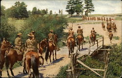 Cavalry Scouting Army Postcard Postcard