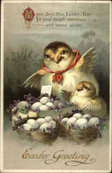 Easter Greeting, Many Joys This Easter-Tide in Your Heart and Home Abide Postcard