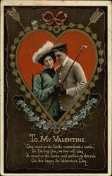 To My Valentine Couples Postcard Postcard