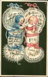 Twins: Boy and Girl Postcard