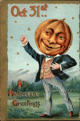 Oct. 31st... All Halloween Greetings Postcard