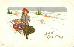 Happy Christmas Children Postcard Postcard