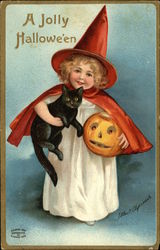 A Jolly Hallowe'en Ellen Clapsaddle Postcard Postcard